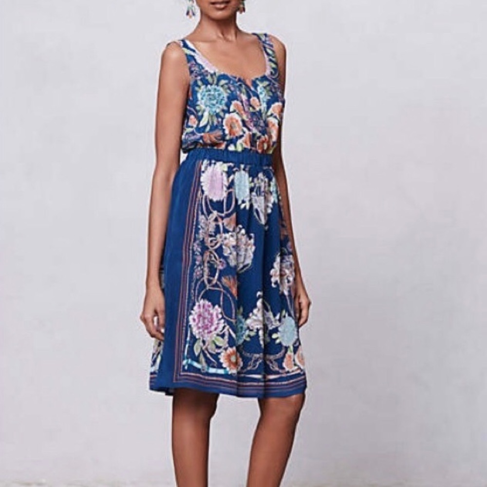 Moulinette Soeurs Mabel Dress Silk Anthropologie M